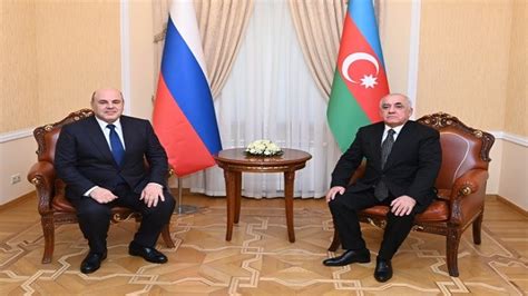 Rusya Başbakanı Mişustin Baküde Azerbaycan Başbakanı Asadovla görüştü